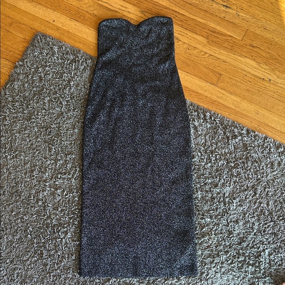 Abercrombie Fitch Women Strapless Sparkle Midi Sweater Dress Small - Picture 2 of 10